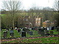 Churchyard and view to Skegby Hall in the trees