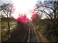 Looking along the railway tracks towards Catford Bridge