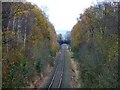 Single track railway through Davenport