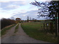 TM2379 : Footpath to Holiday House & Wingfield Road & entrance to Greengate Farm by Geographer