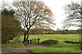 From Yarnfield Lane looking across the Entrance of Whitemoor Farm to the M6