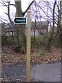 TM2345 : Sandlings Walk footpath sign by Geographer