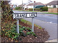 TM2345 : Grange Lane sign by Geographer