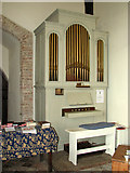 TM1861 : St Andrew's church in Winston - church organ by Evelyn Simak