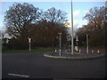 TQ2097 : Roundabout on Rowley Lane and Studio Way by David Howard