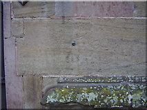 SO8351 : Ordnance Survey bolt on St Peter's Church by Shantavira