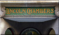 TQ3081 : Mosaic, Lincoln Chambers, Portsmouth Street by Jim Osley