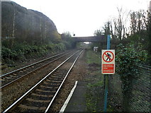 ST1283 : A view SE from Taffs Well railway station by Jaggery
