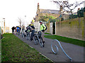 TQ3377 : Cycle rack in Burgess Park by Stephen Craven