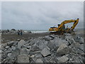SN6090 : Building new coastal defences at Borth by Eirian Evans