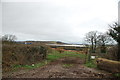 Looking over farmland to the slag heap left by Birch Coppice Mine