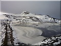 NN9462 : Meall na h-Aodainn Mòire across a partially frozen Loch a' Choire by Alan O'Dowd