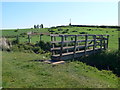 Large footbridge over a small stream