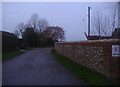 Entrance to farm off Long Reach, Ockham