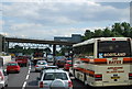 Approaching Warley Road Bridge, M25