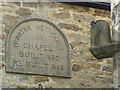 Date stone and sundial at the former Primitve Methodist Chapel, Dye House
