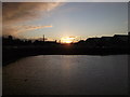 TQ7669 : Sunset over Chatham Historic Dockyard by David Anstiss