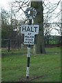 Churchover: old road sign at exit from Coton House grounds
