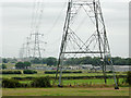 Farmland with pylons south of Aldridge, Walsall