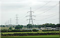 Farmland with pylons south of Aldridge, Walsall