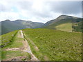 NY2123 : On the hill path between Braithwaite and Grisedale Pike by Colin Park