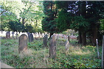 TQ5742 : Gravestones, St Peter's Church by N Chadwick