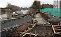 Flood barrier construction, Upton upon Severn