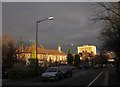 Sunlit buildings in Harrogate