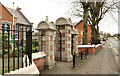 J2664 : School gates, Lisburn by Albert Bridge