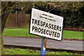 Old "trespass" sign, Antrim