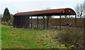 ST6088 : Dutch barn, Camp Farm, Elberton by Jaggery