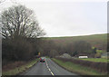SO3987 : A489 approaching Hillend Farm by John Firth