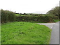 The Castlescreen Road turnoff on the Erenagh Road