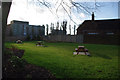 SP0483 : Picnic benches between Pritchatt's Road and the Muirhead Tower, University of Birmingham by Phil Champion