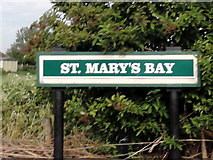 TR0827 : St Mary's Bay, RH&DR railway station sign by Helmut Zozmann