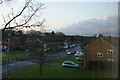 Harlow: Tumbler Road looking north, from an upstairs window on Manor Hatch Close