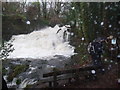 The Fairy Falls above Trefriw in winter spate