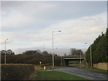 NZ3416 : Bridge carrying the A66 over Sadberge Road by peter robinson