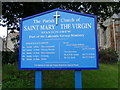 Sign for the Church of St Mary the Virgin