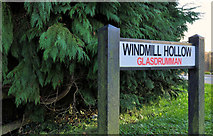 J4059 : Windmill Hollow sign, Saintfield by Albert Bridge