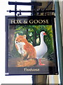 Sign for the Fox and Goose, Coombe Bissett