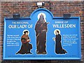 Our Lady of Willesden RC Church, Acton Lane / Nicoll Road, NW10 - signboard