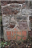 SX9193 : Weathered benchmark on St Davids Hill wall by Roger Templeman