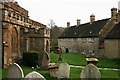 Almshouses and churchyard at Donyatt