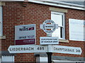 Verwood: twinning signpost fingers