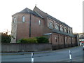 ST0889 : Side view of St Dyfrig's Catholic Church, Treforest by Jaggery
