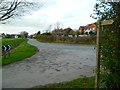 Footpath arrives at Bosham from the east