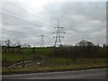 Pylons pass through countryside