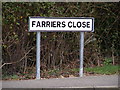 Farriers Close sign