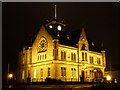 Lerwick: the Town Hall floodlit